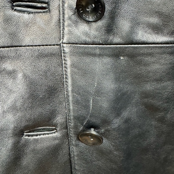 Wilsons Leather Pelle Studio Size Medium Jacket Black 4 Button Thinsulate Liner - Picture 11 of 12